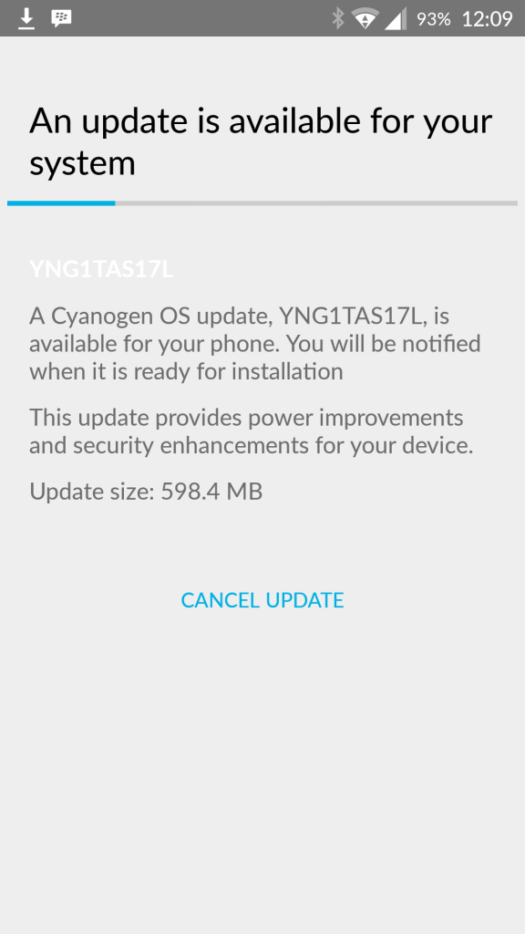 Cyanogen OS 12 Update
