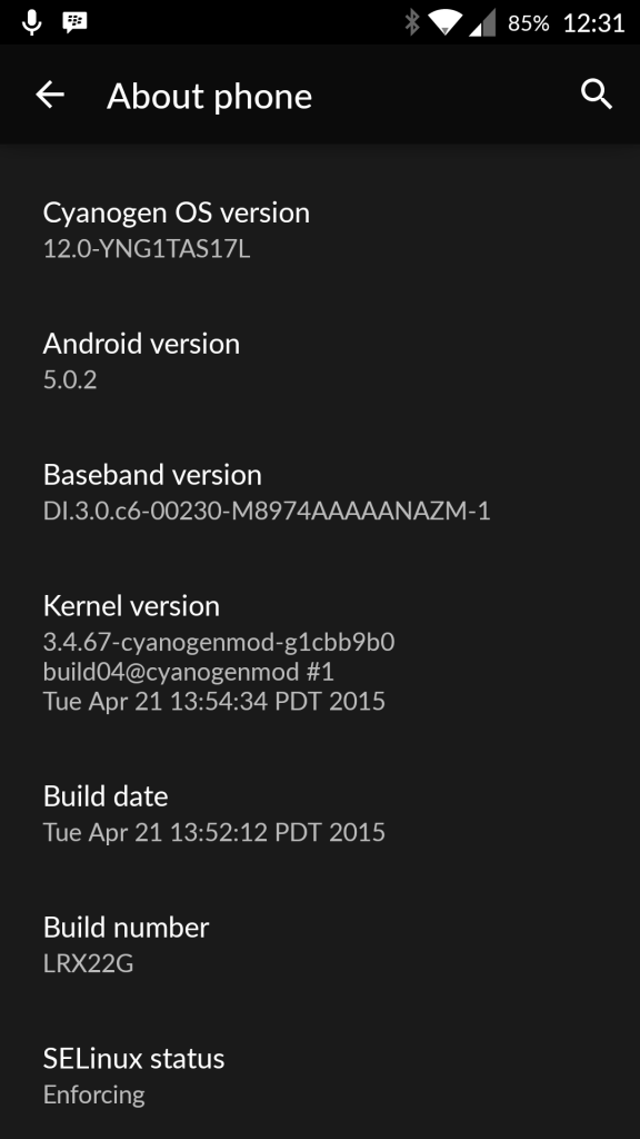 Cyanogen OS 12 Update